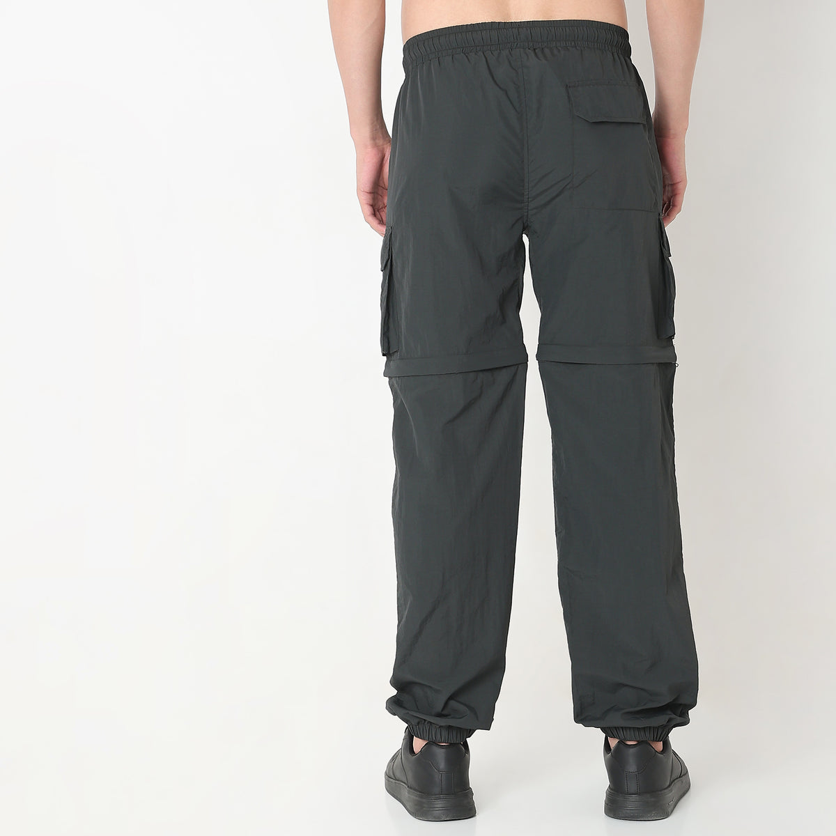 Oversize Solid Mid Rise Joggers