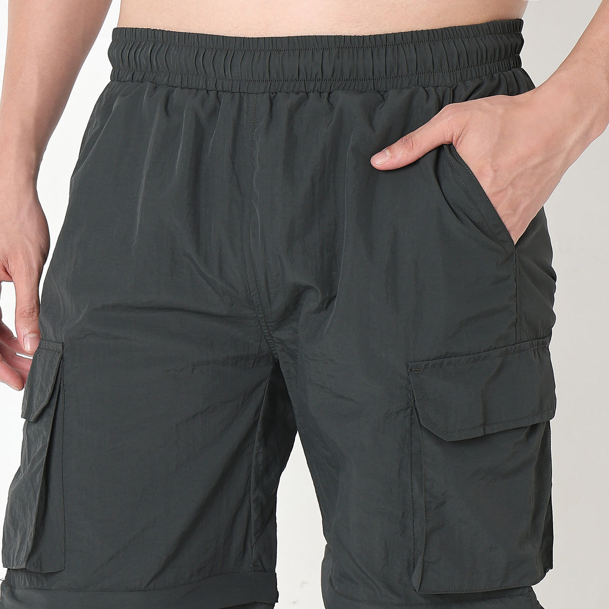 Oversize Solid Mid Rise Joggers