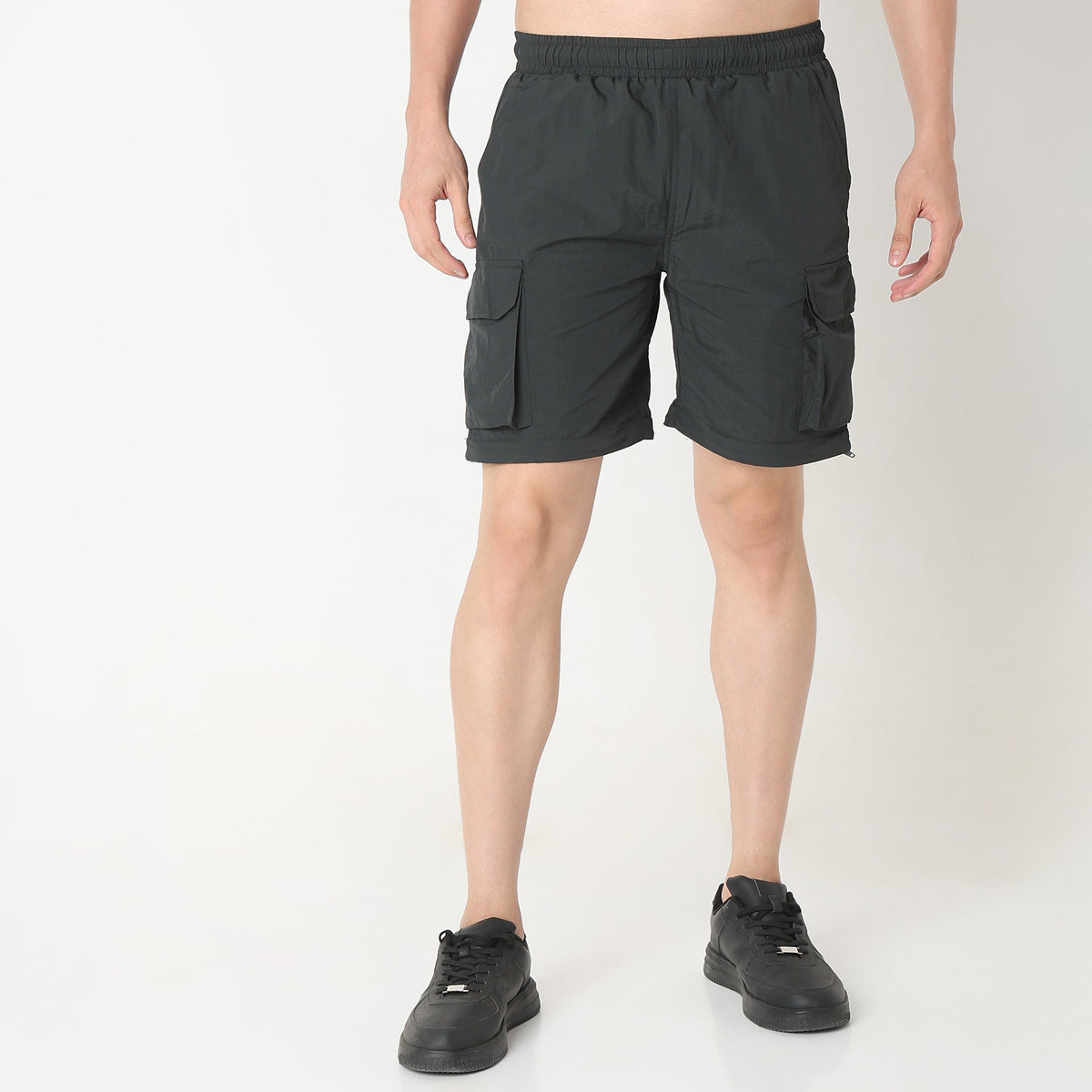 Oversize Solid Mid Rise Joggers