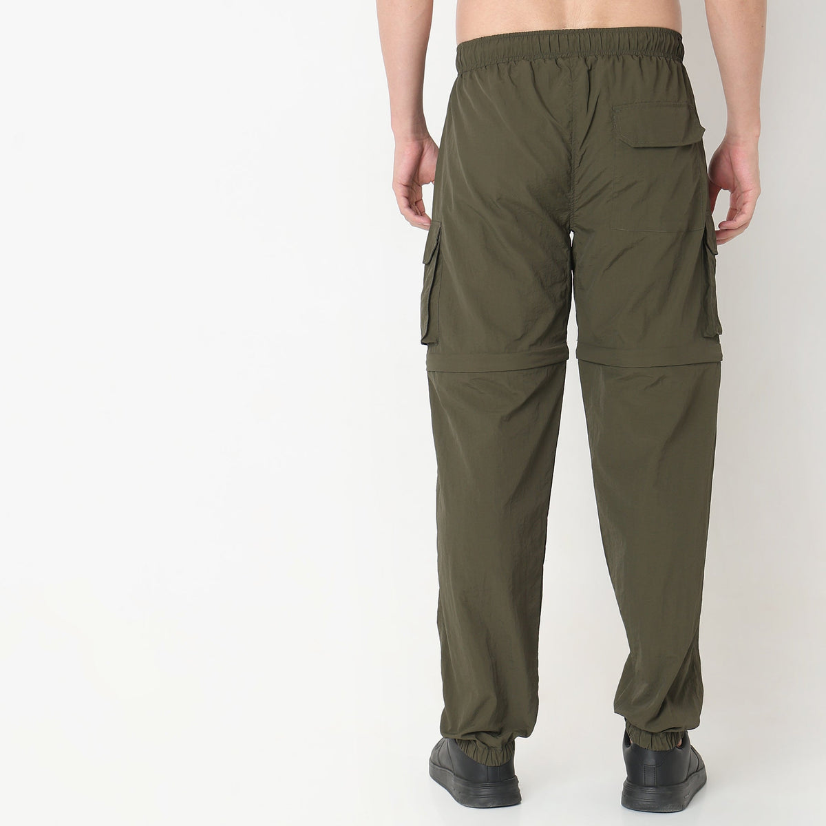 Oversize Solid Mid Rise Joggers