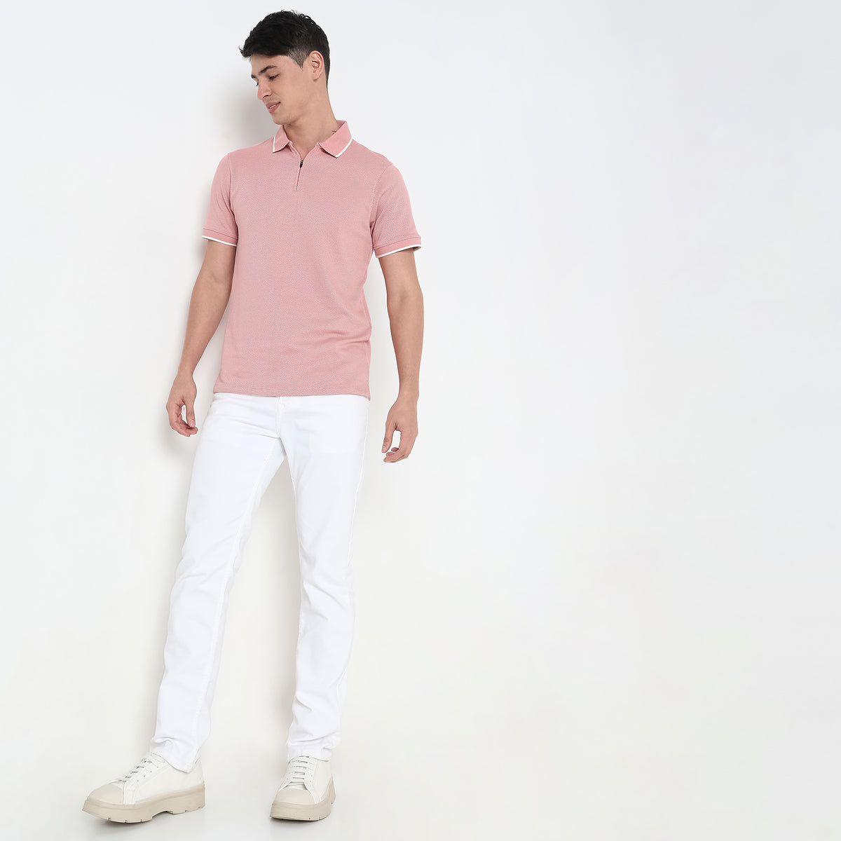 Regular Fit Structured Polo T-Shirt