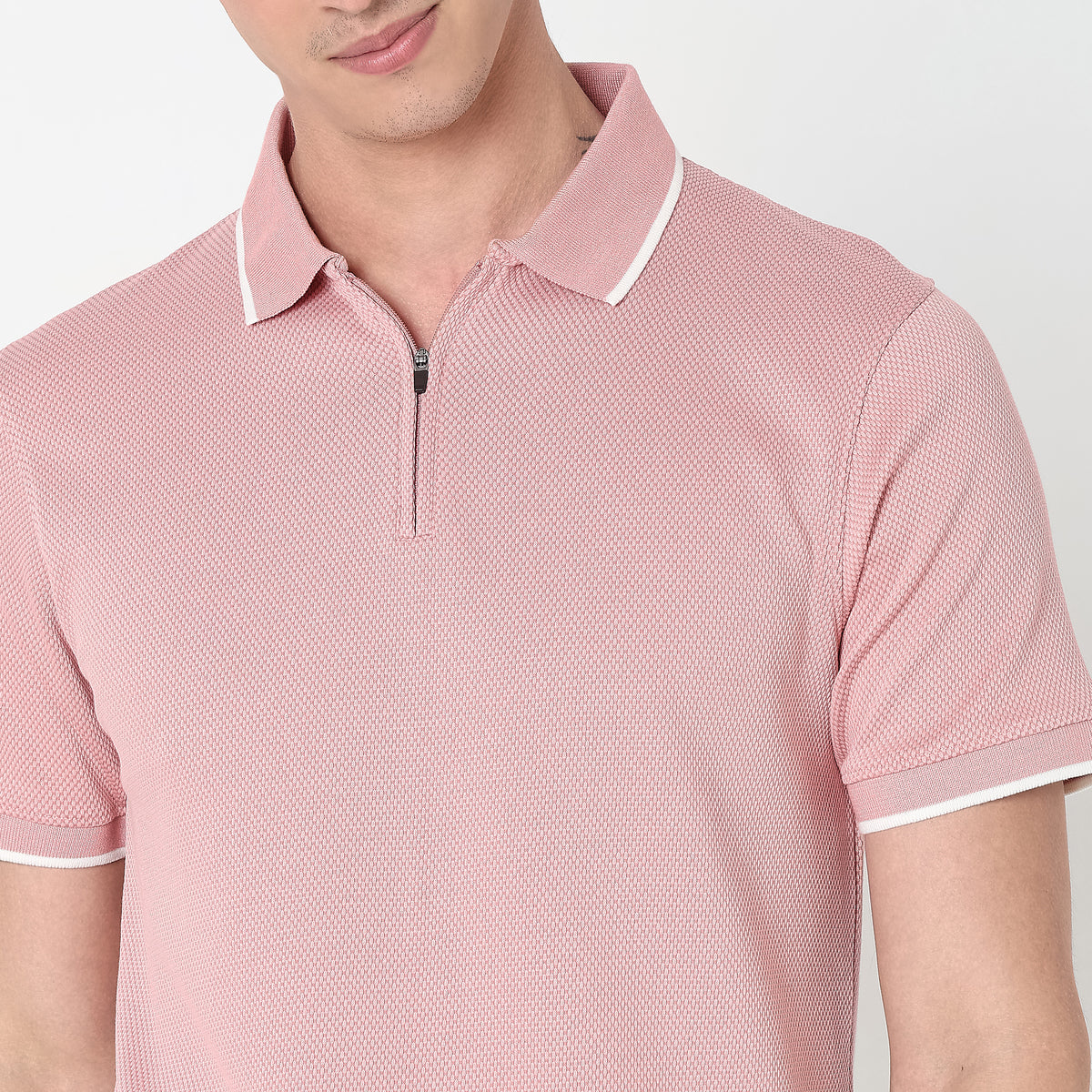 Regular Fit Structured Polo T-Shirt