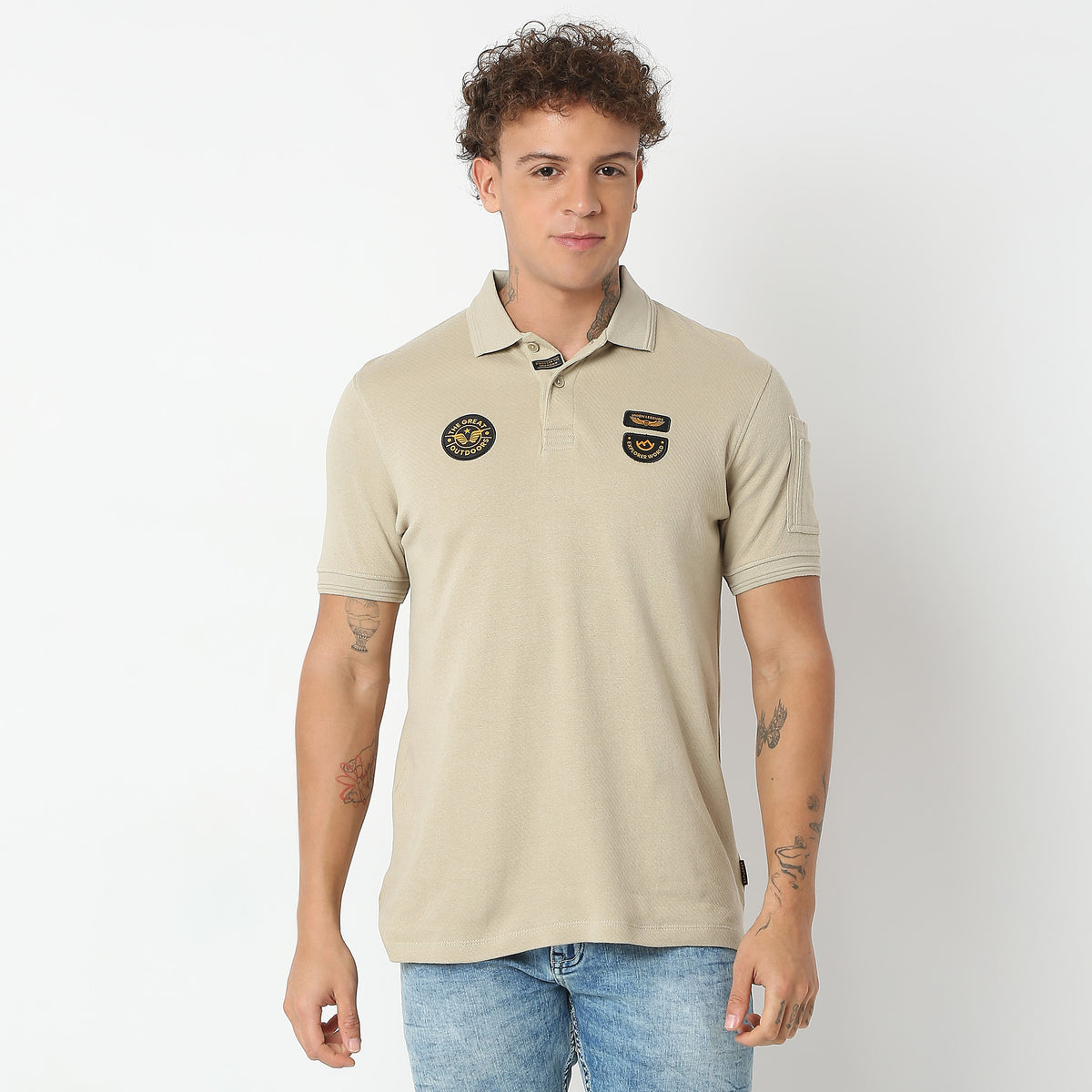 Regular Fit Solid Polo T-Shirt