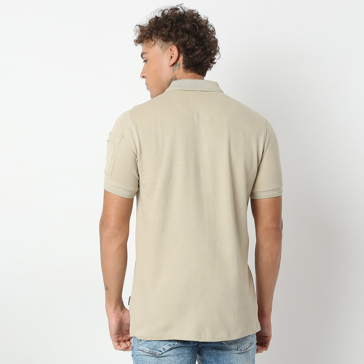 Regular Fit Solid Polo T-Shirt