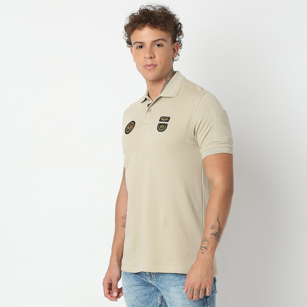 Regular Fit Solid Polo T-Shirt