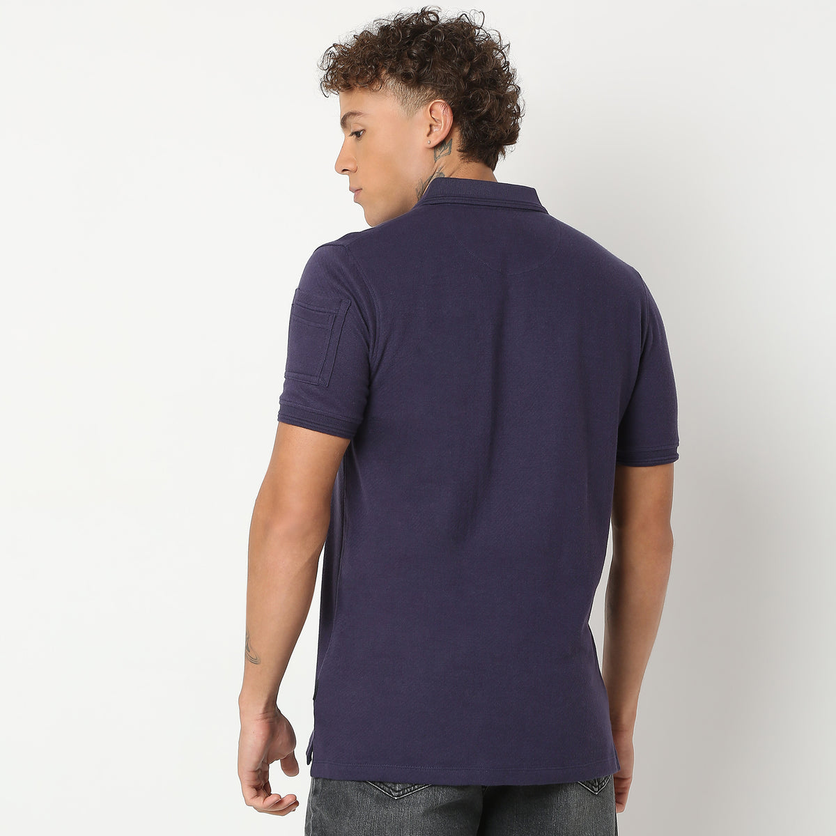 Regular Fit Solid Polo T-Shirt