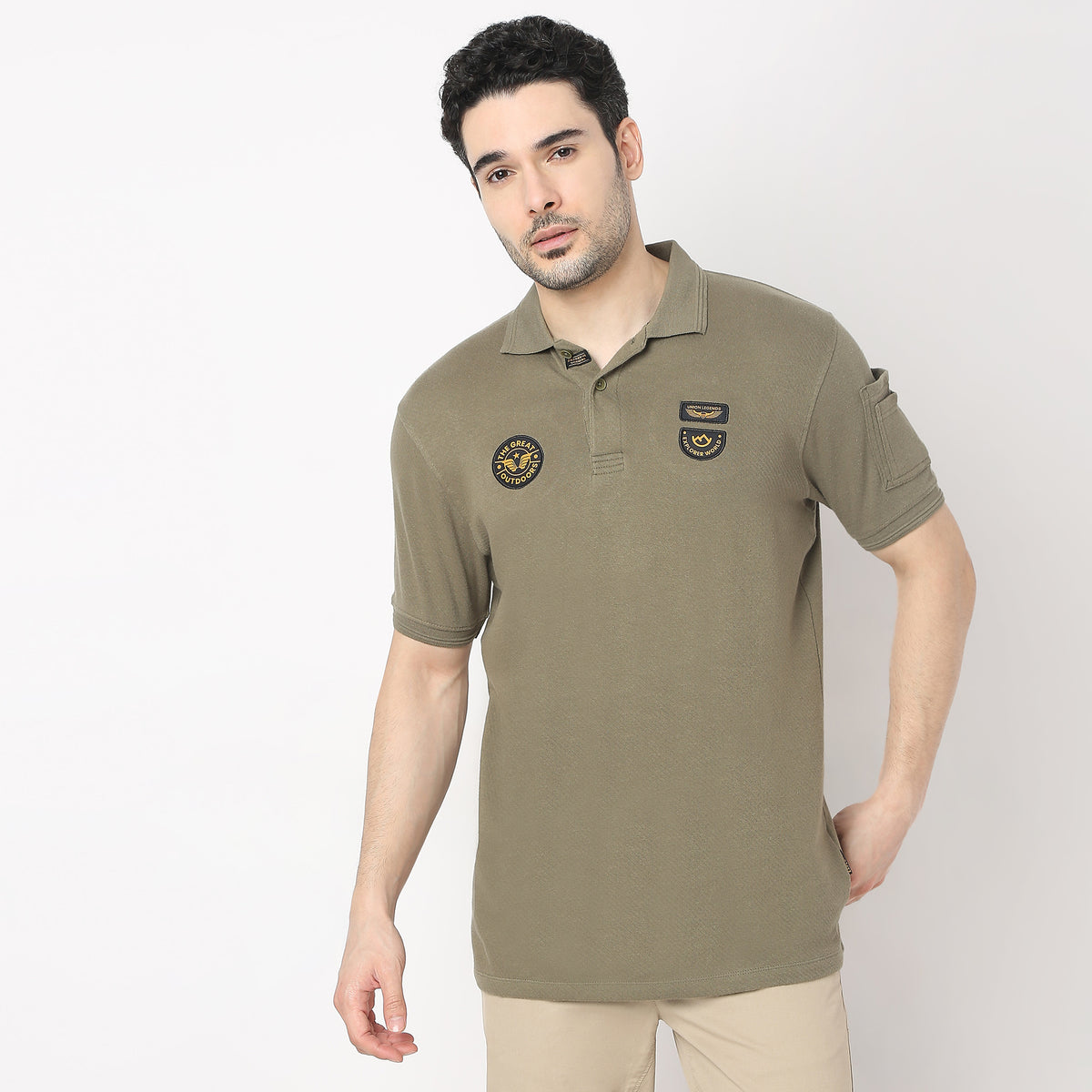 Regular Fit Solid Polo T-Shirt