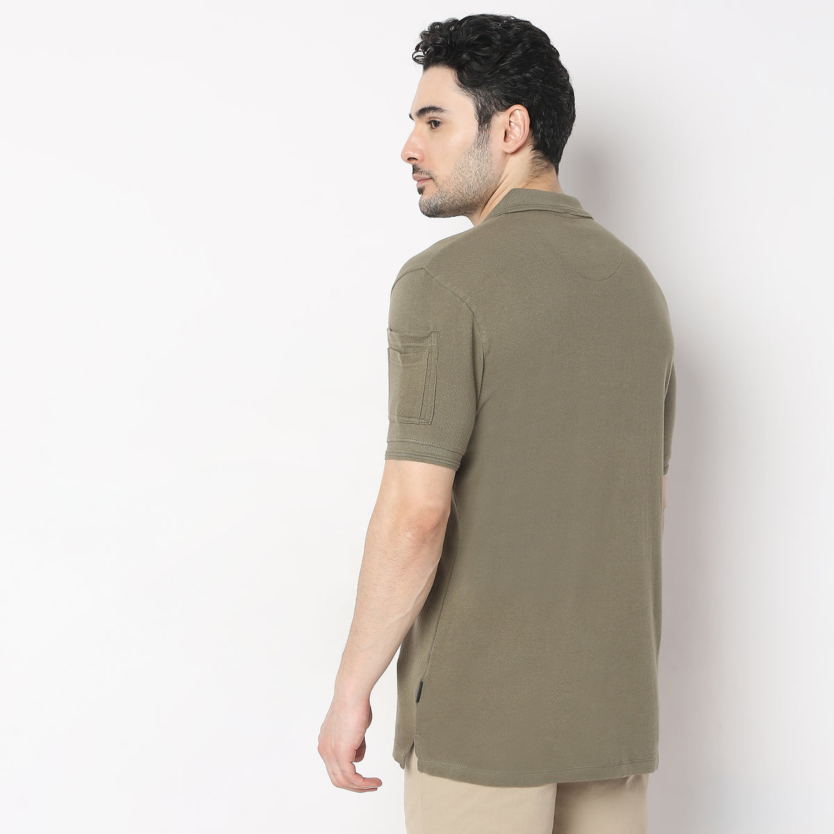 Regular Fit Solid Polo T-Shirt