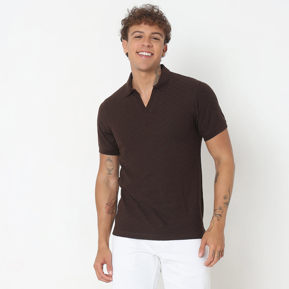 Regular Fit Structured Polo T-Shirt