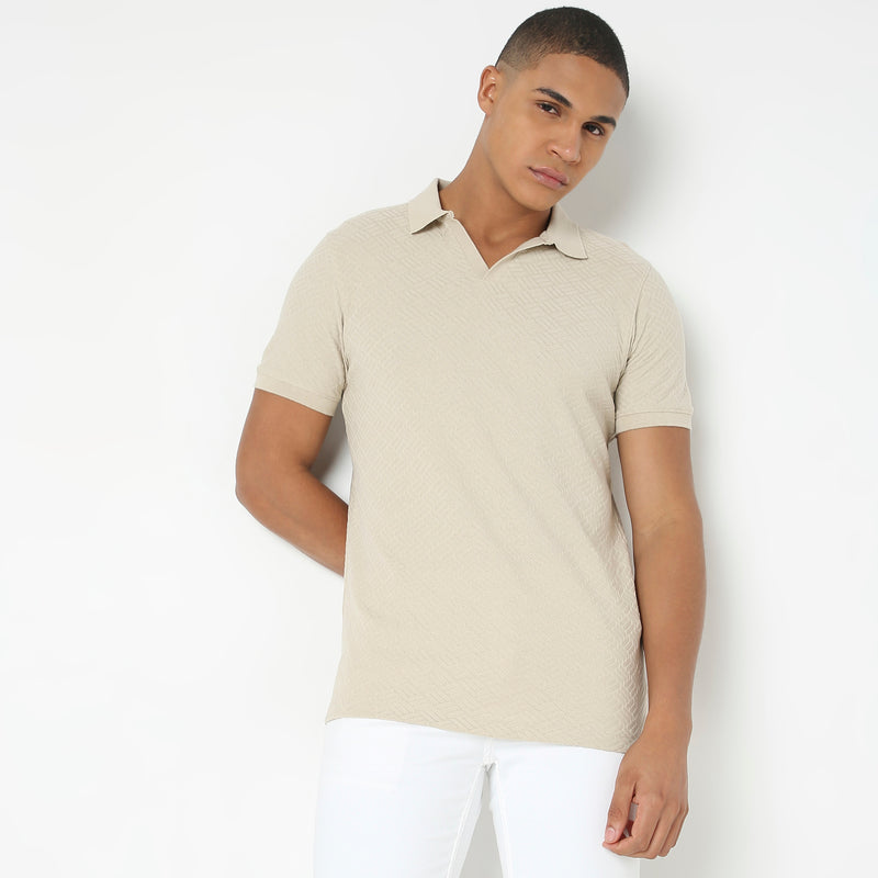 Regular Fit Structured Polo T-Shirt