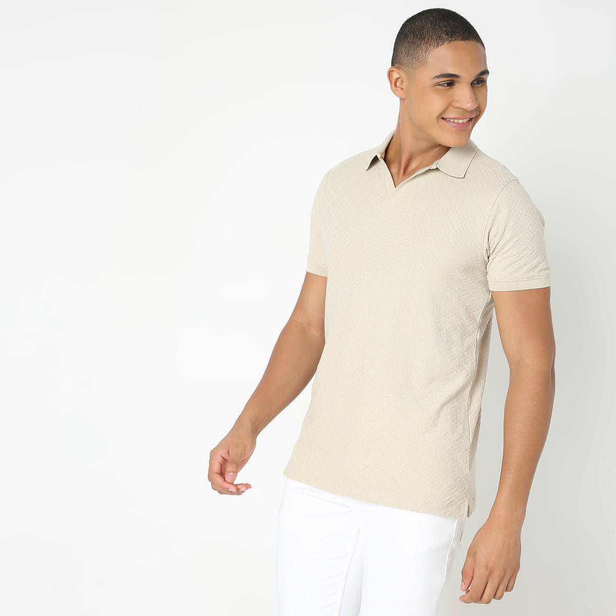 Regular Fit Structured Polo T-Shirt