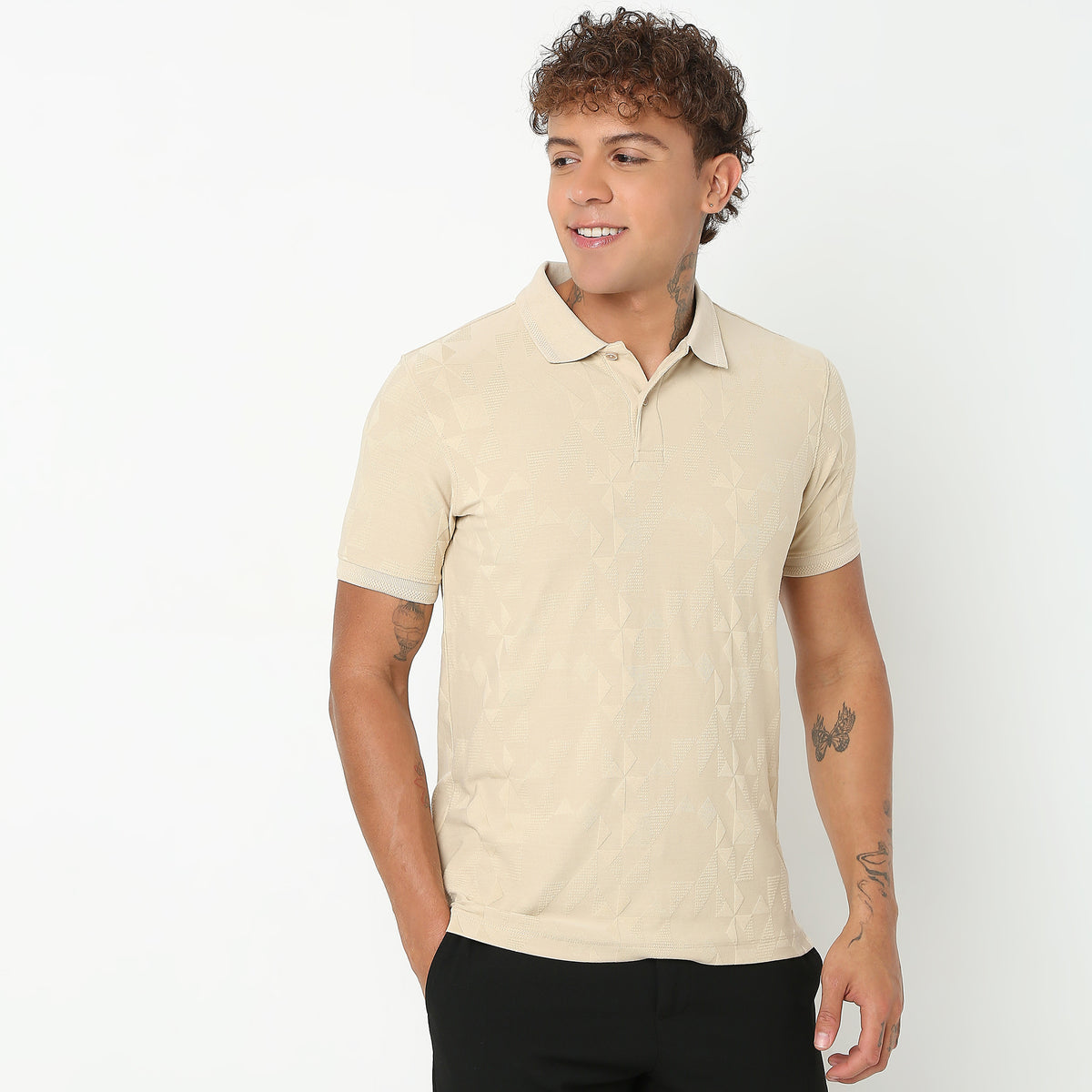 Regular Fit Structured Polo T-Shirt