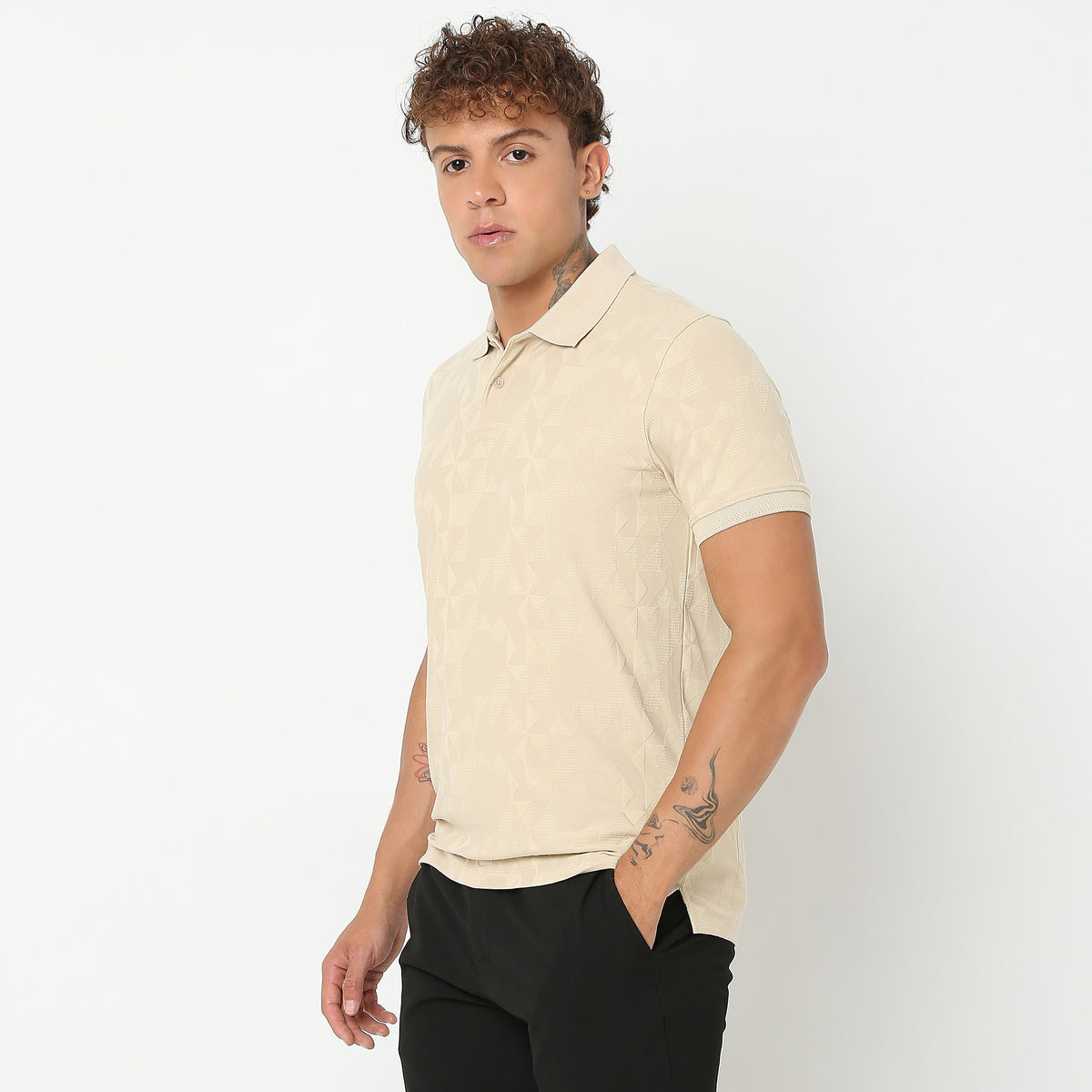 Regular Fit Structured Polo T-Shirt