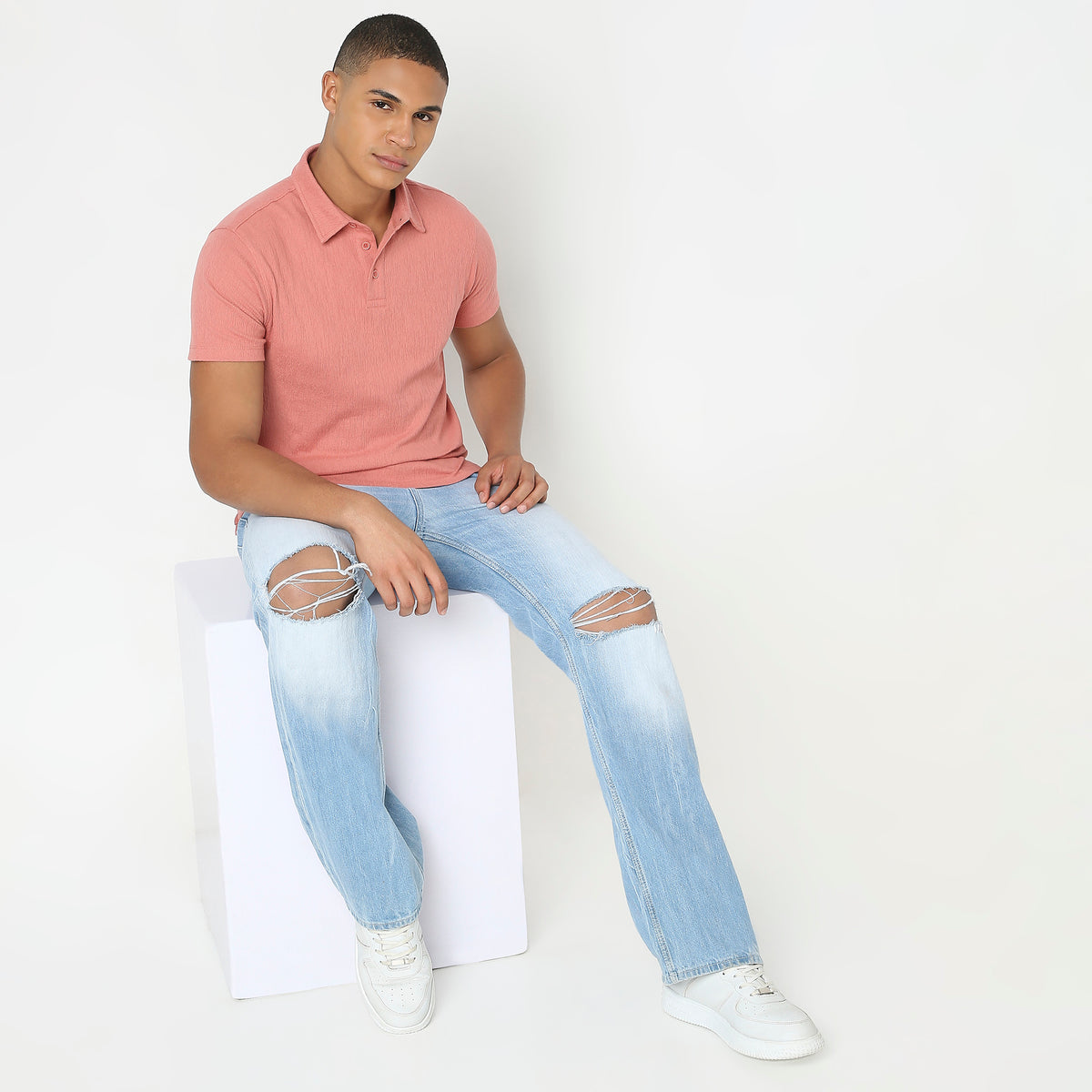 Regular Fit Structured Polo T-Shirt