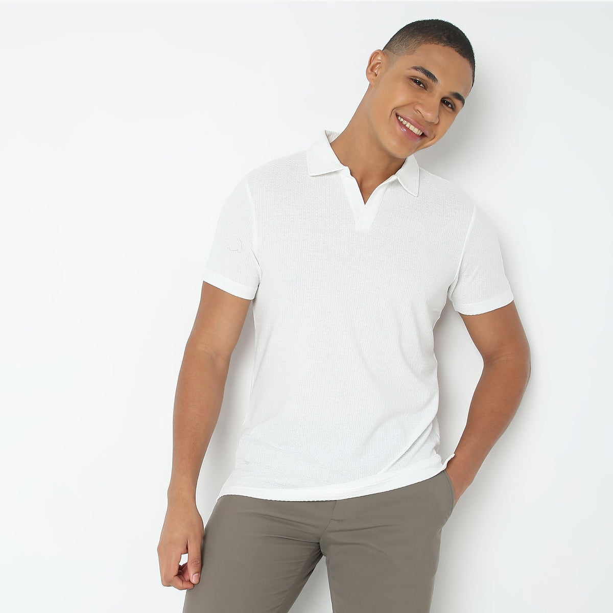 Regular Fit Structured Polo T-Shirt