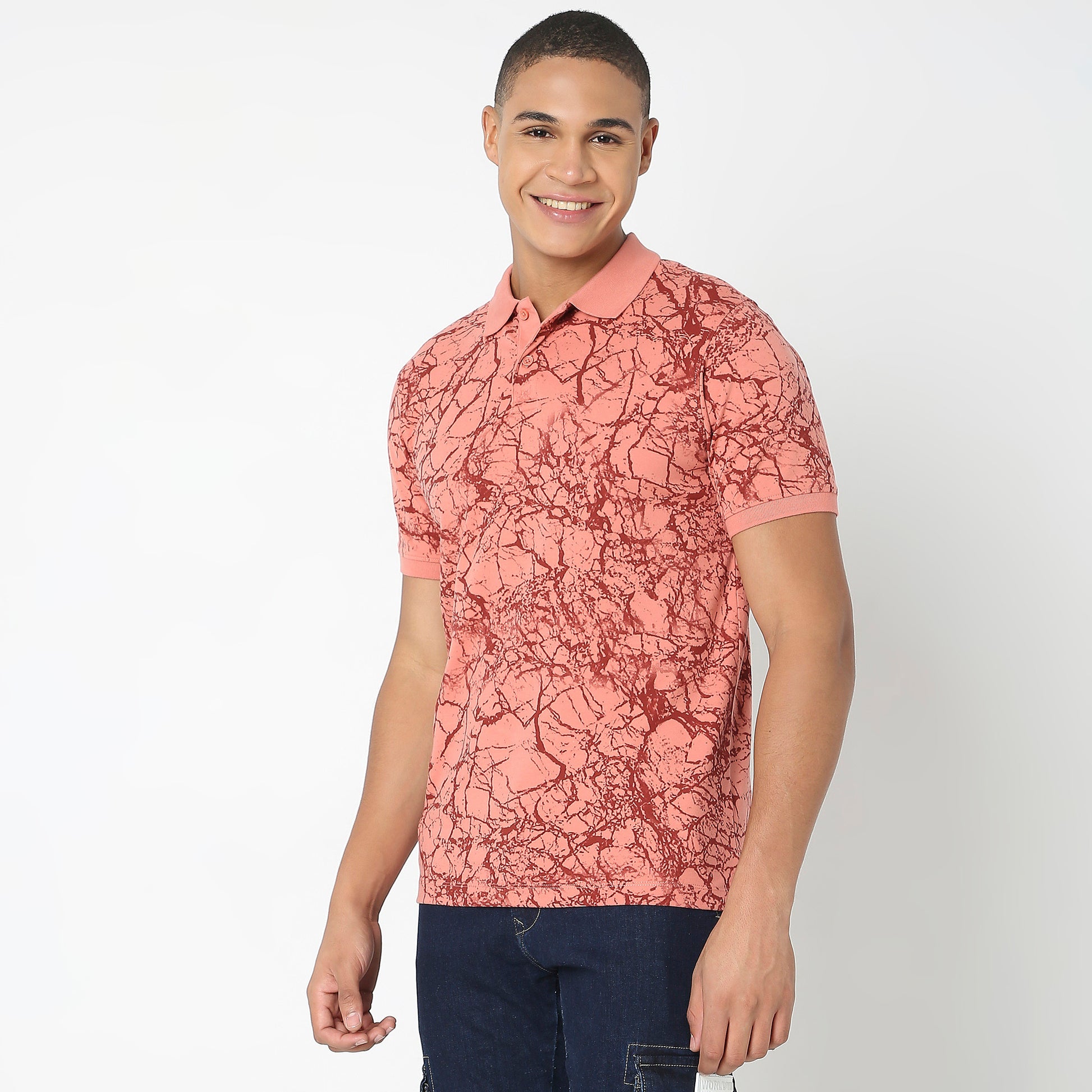 Regular Fit Printed Polo T-Shirt
