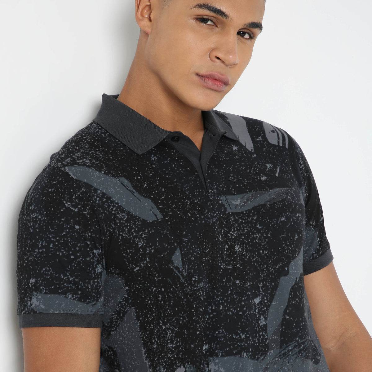 Regular Fit Printed Polo T-Shirt