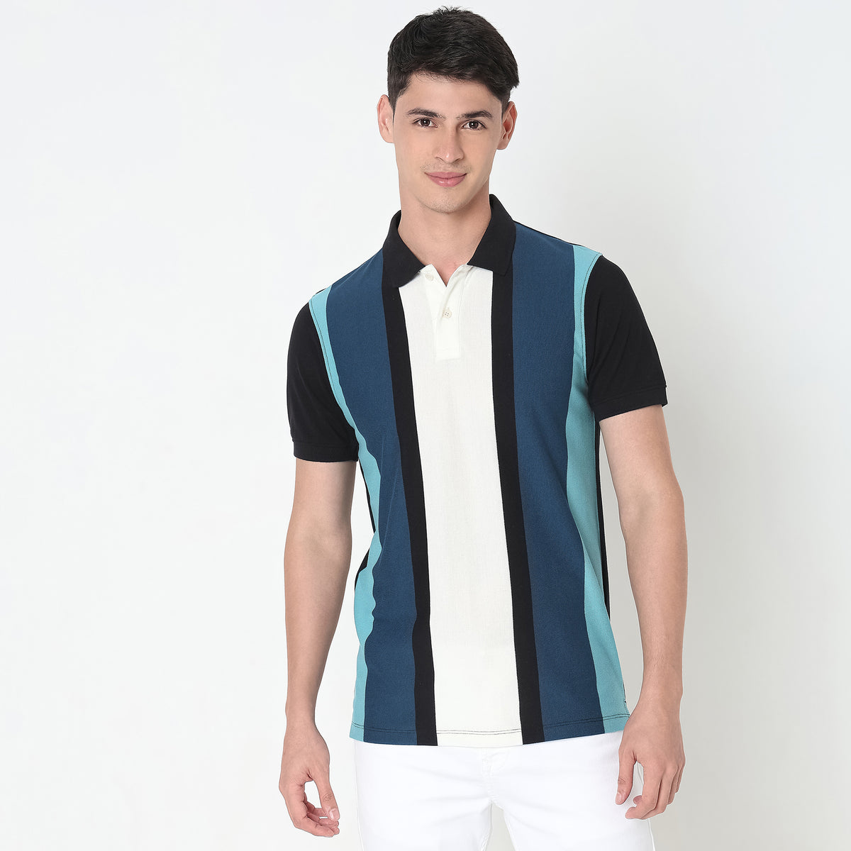 Regular Fit Striped Polo T-Shirt 