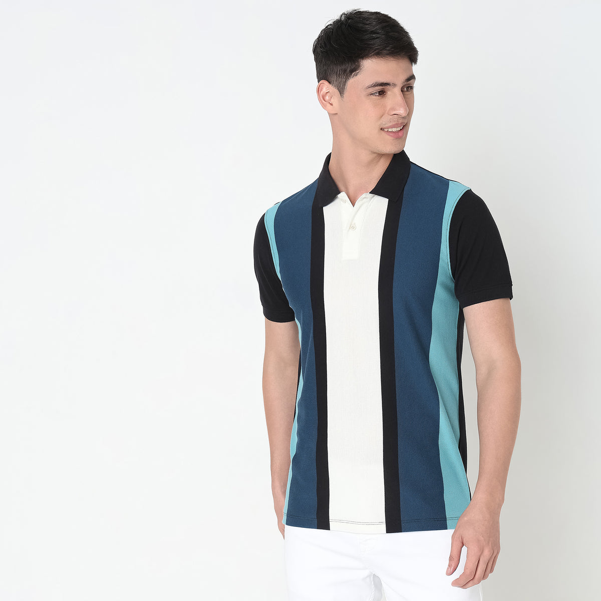 Regular Fit Striped Polo T-Shirt 