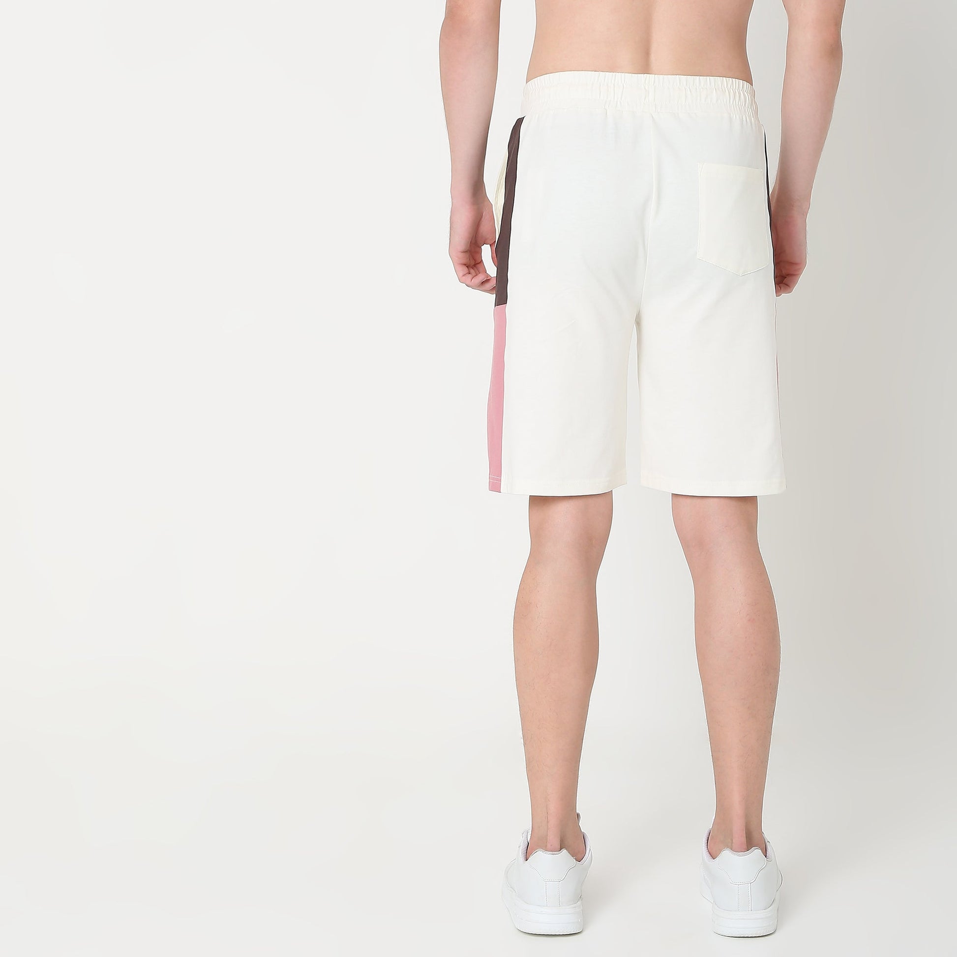 Regular Fit Solid Mid Rise Shorts