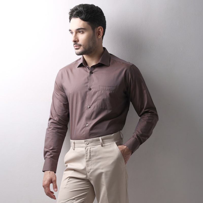 Slim Fit Solid Shirt