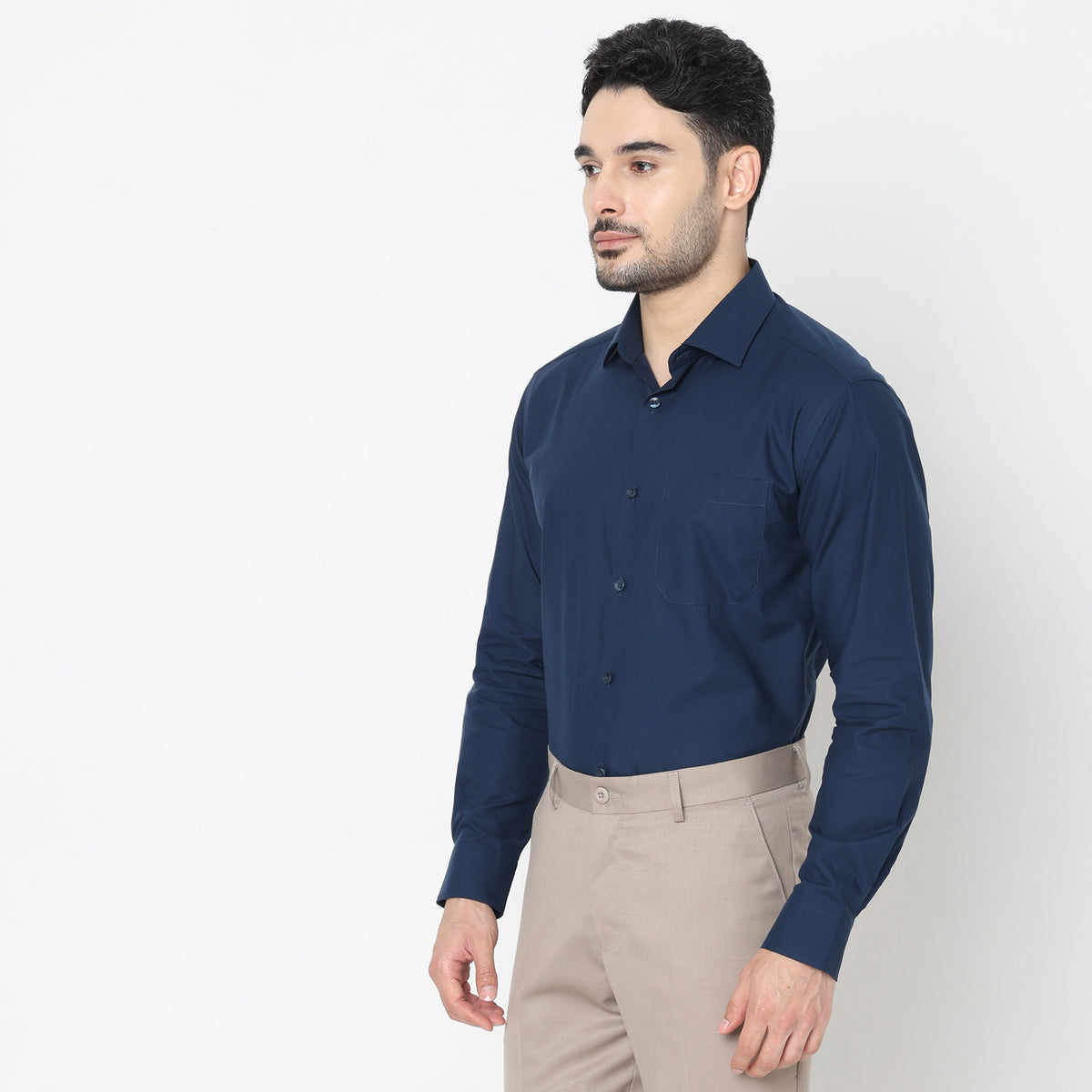 Slim Fit Solid Shirt