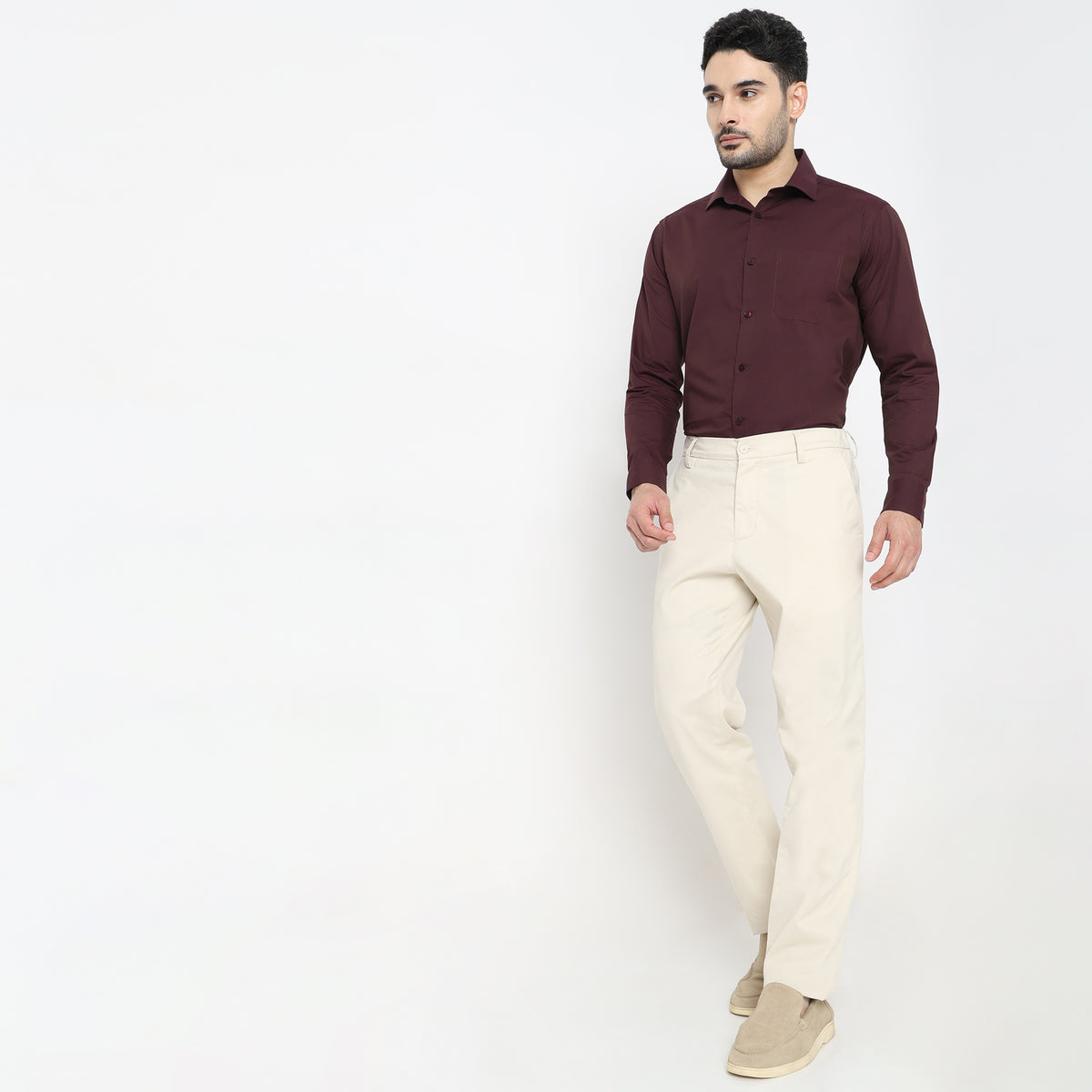 Slim Fit Solid Shirt