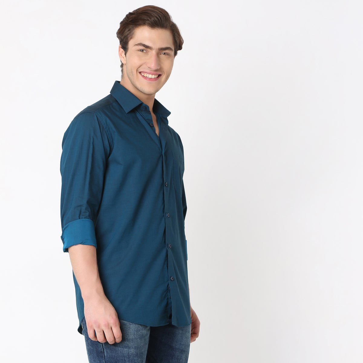 Slim Fit Solid Shirt