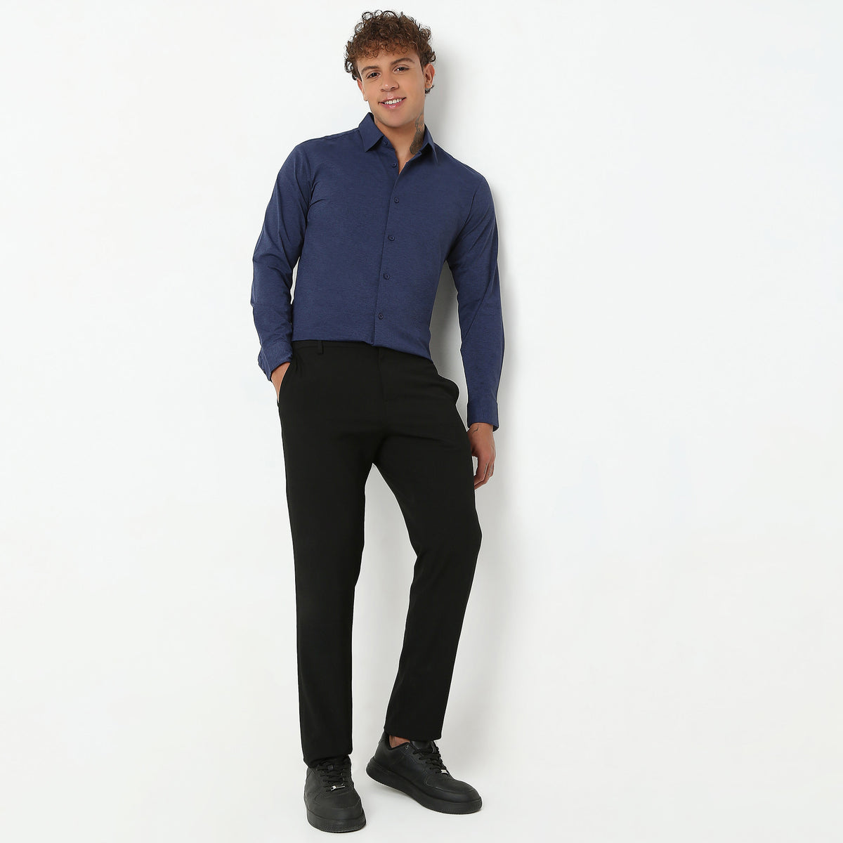 Slim Fit Solid Shirt