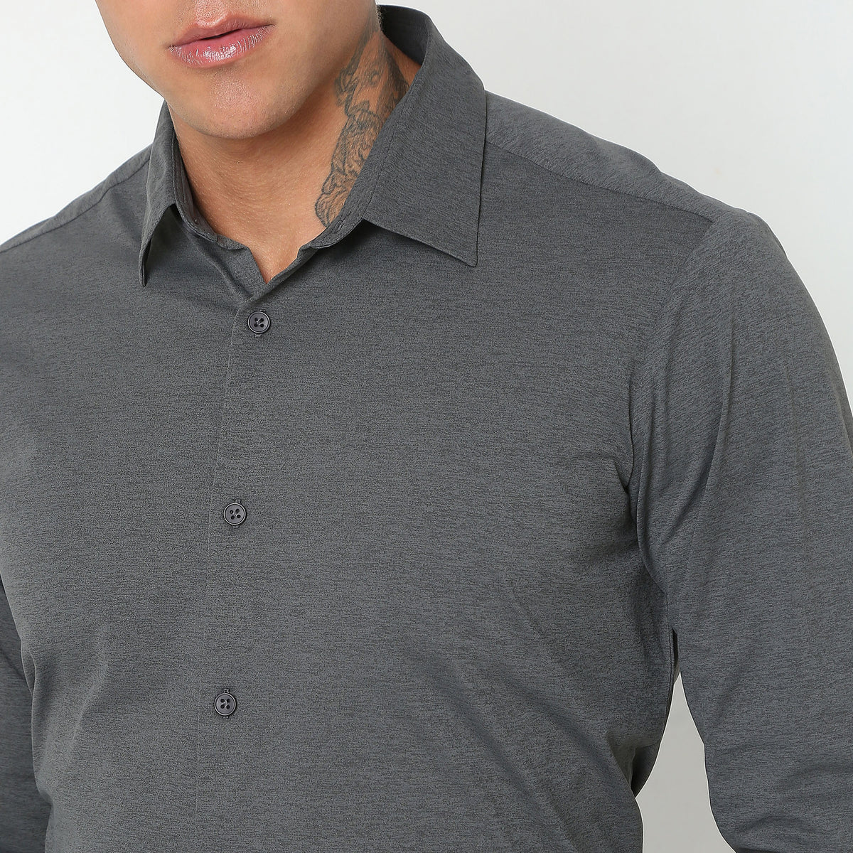 Slim Fit Solid Shirt