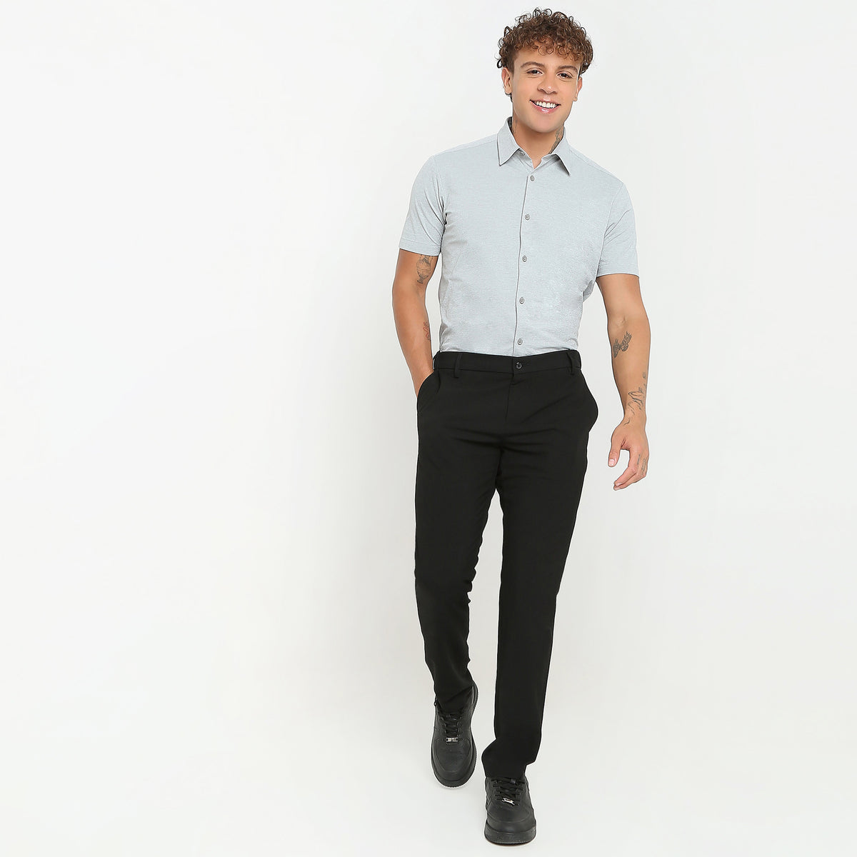 Slim Fit Solid Shirt