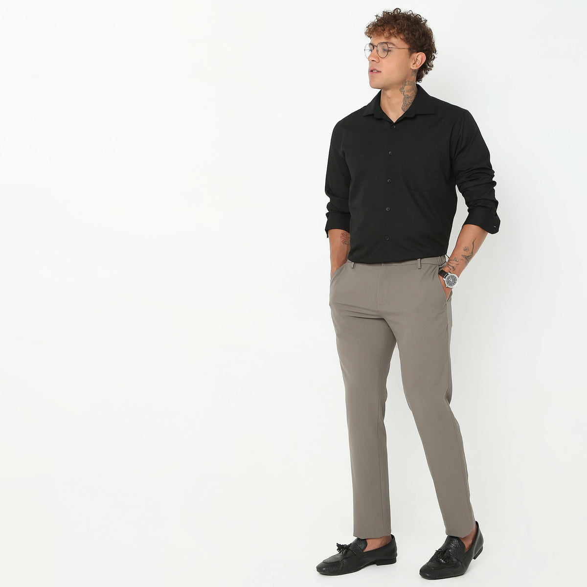 Slim Fit Solid Shirt