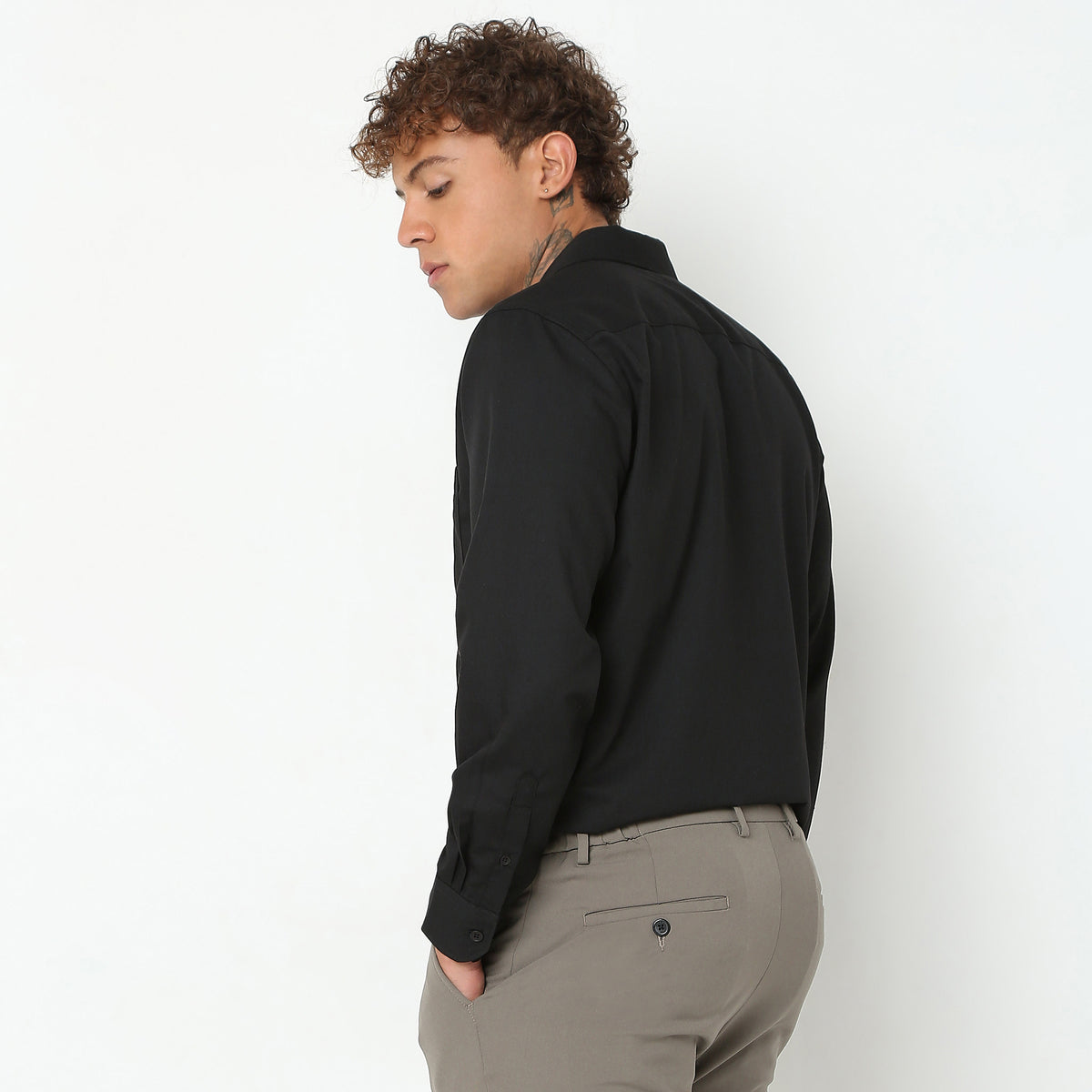 Slim Fit Solid Shirt