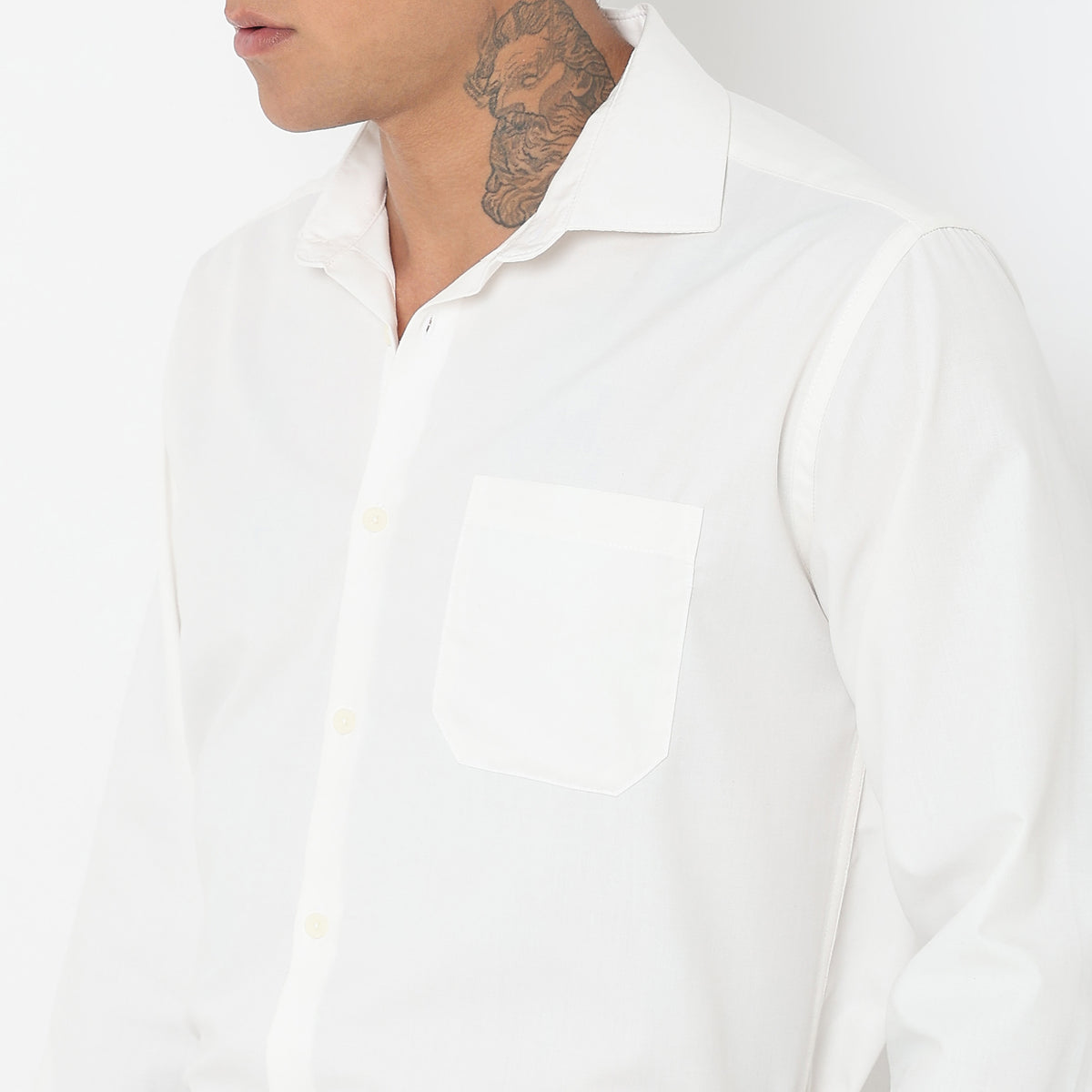 Slim Fit Solid Shirt