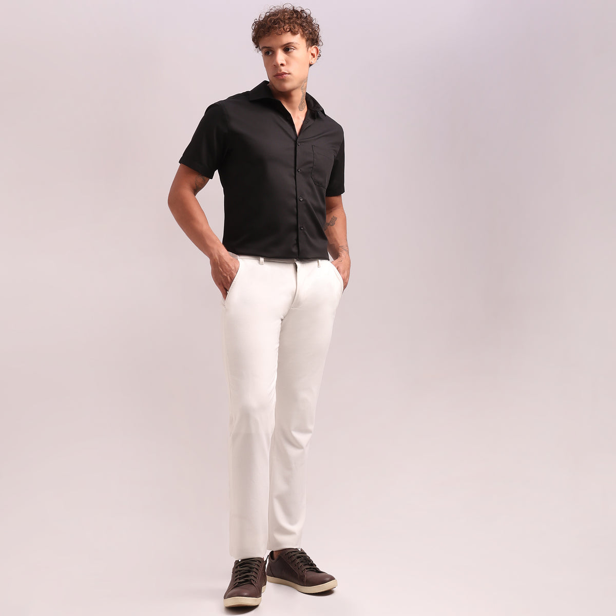 Slim Fit Solid Shirt