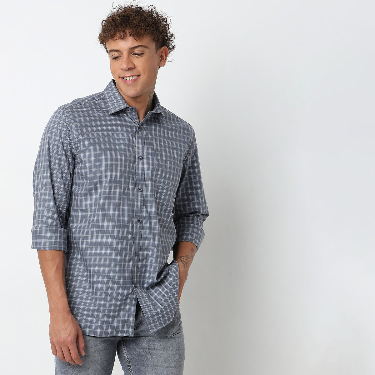 Regular Fit Checkered Shirt