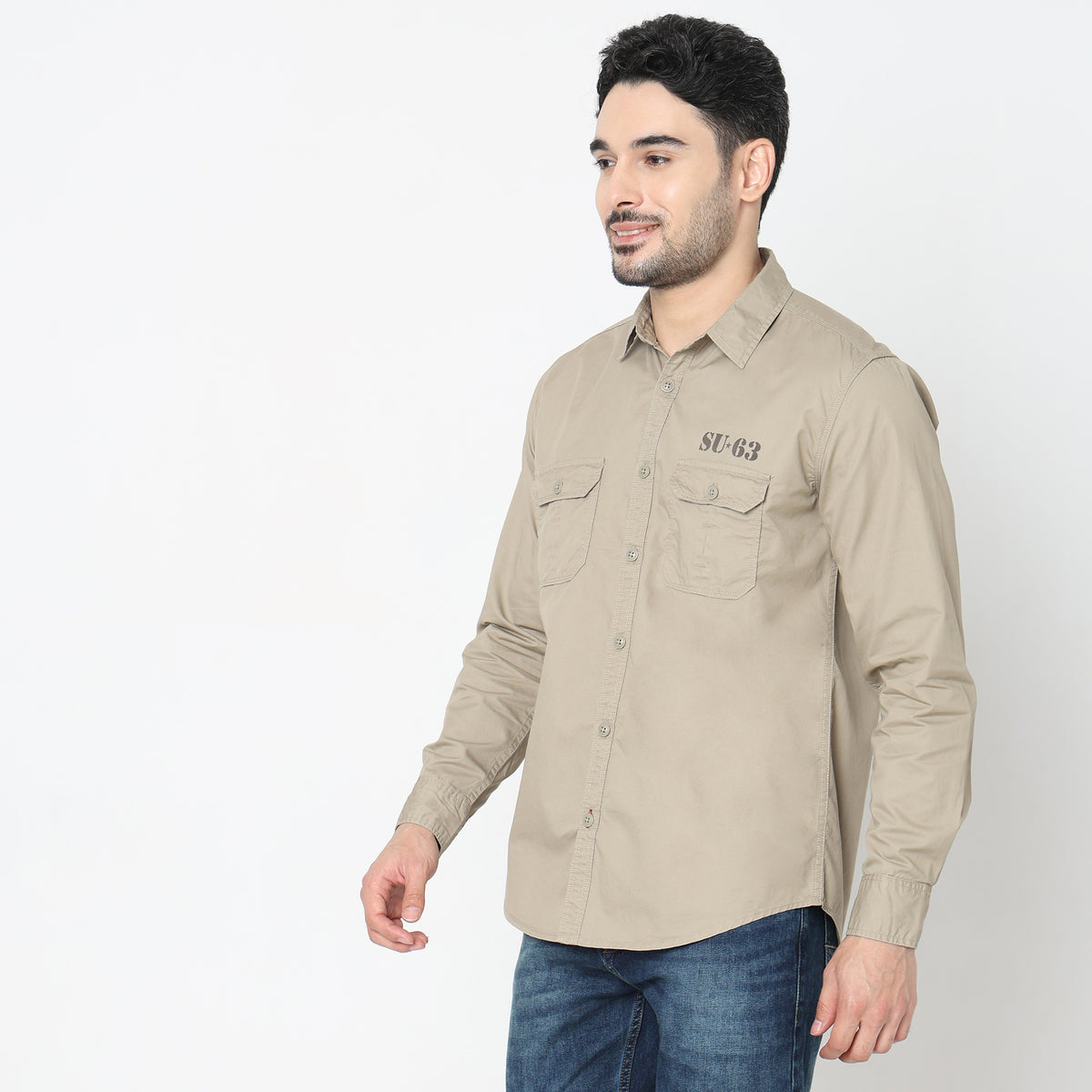 Regular Fit Solid Shirt