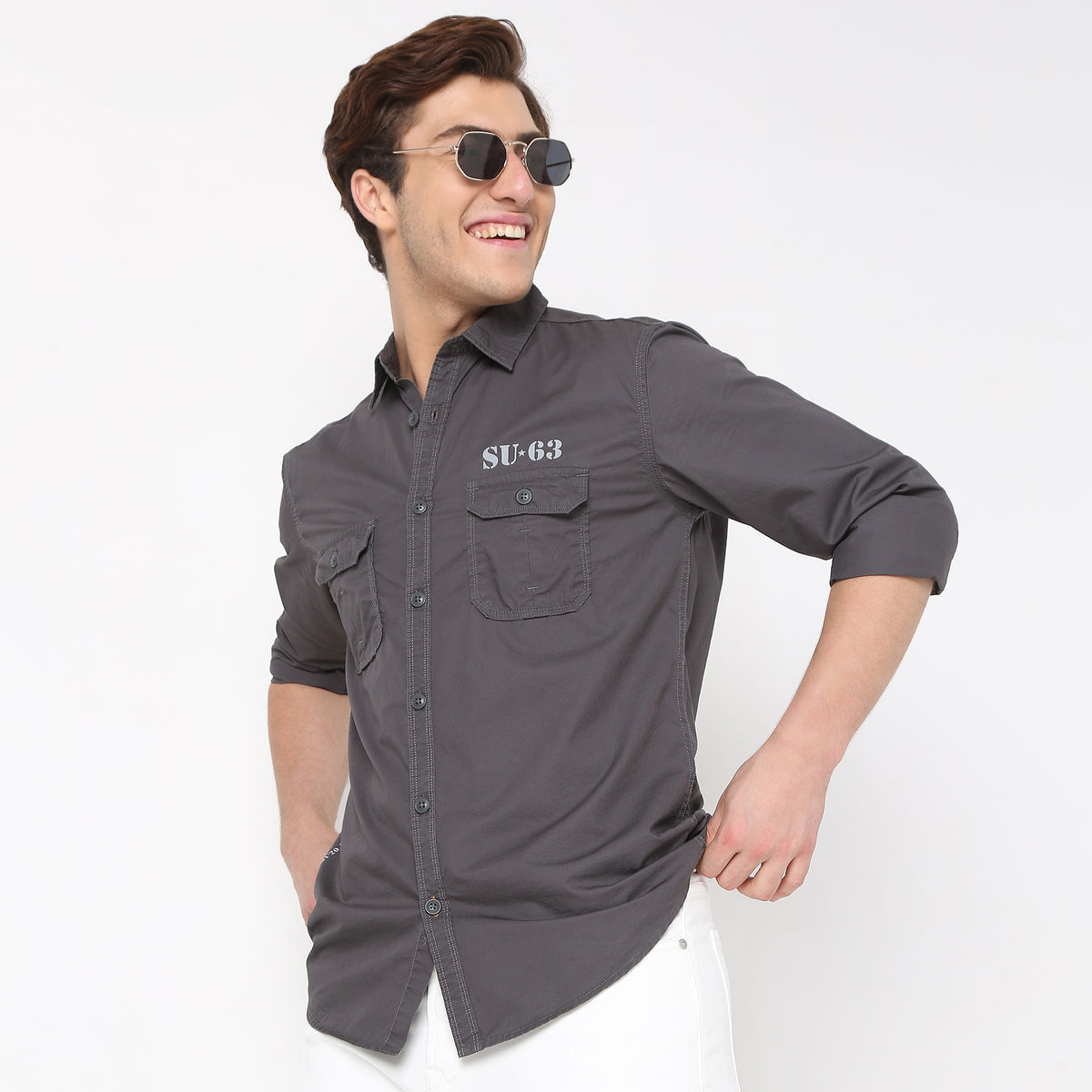 Regular Fit Solid Shirt