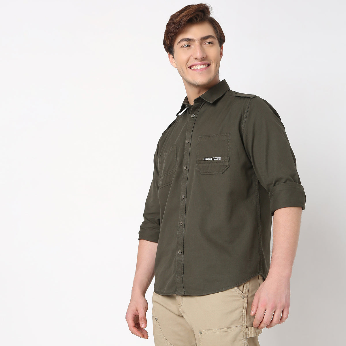 Regular Fit Solid Shirt