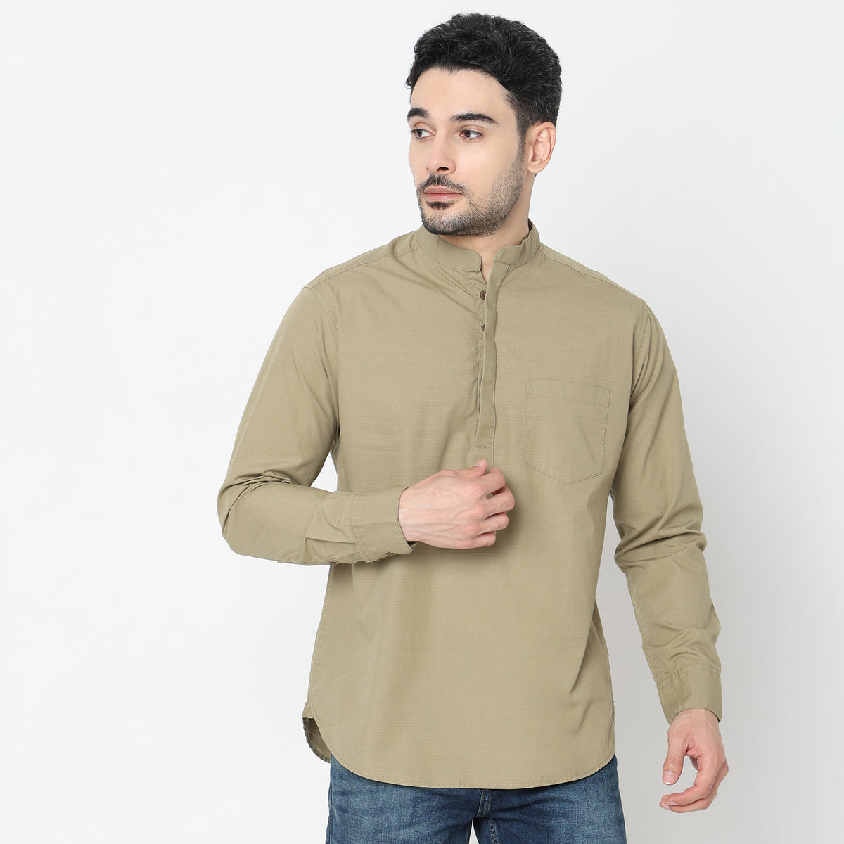 Regular Fit Solid Shirt