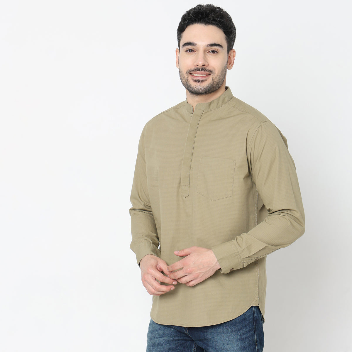 Regular Fit Solid Shirt