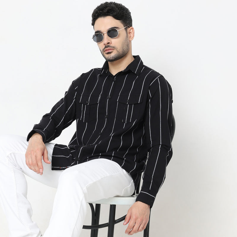 Regular Fit Solid Shirt