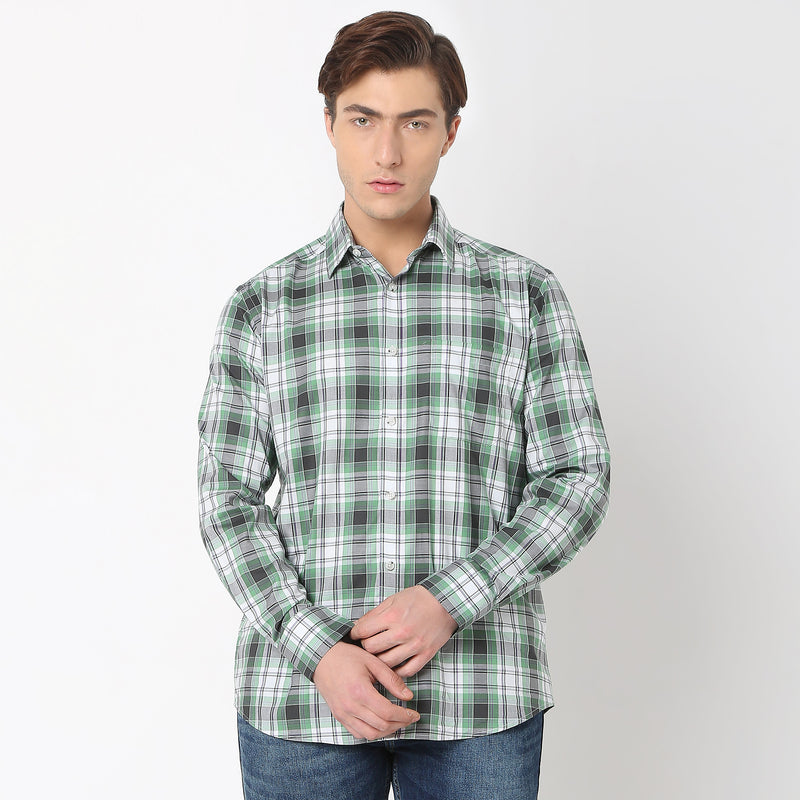 Regular Fit Checkered Shirt