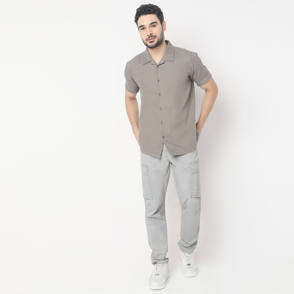 Regular Fit Solid Shirt