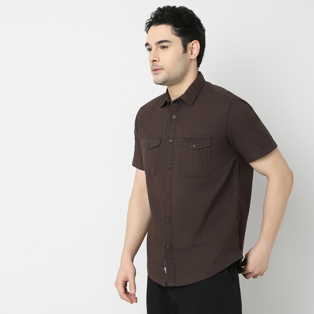 Regular Fit Solid Shirt