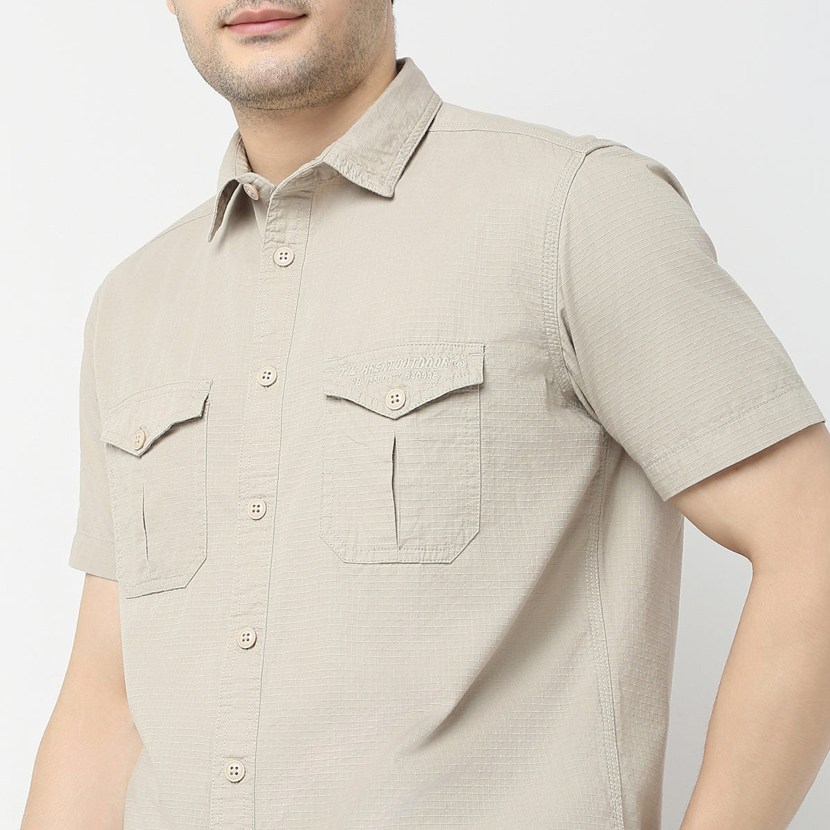 Regular Fit Solid Shirt