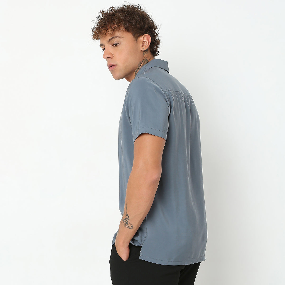 Slim Fit Solid Shirt