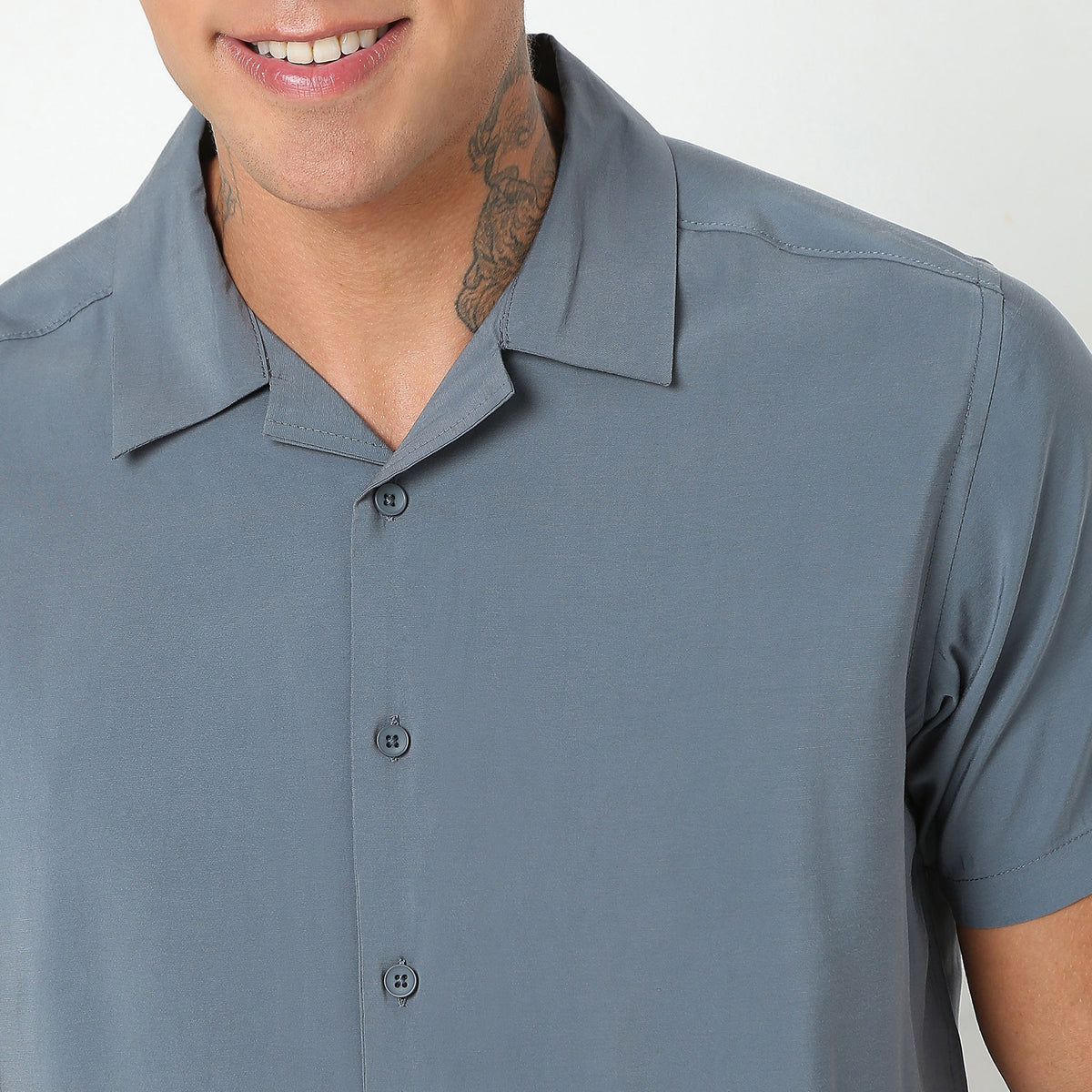 Slim Fit Solid Shirt