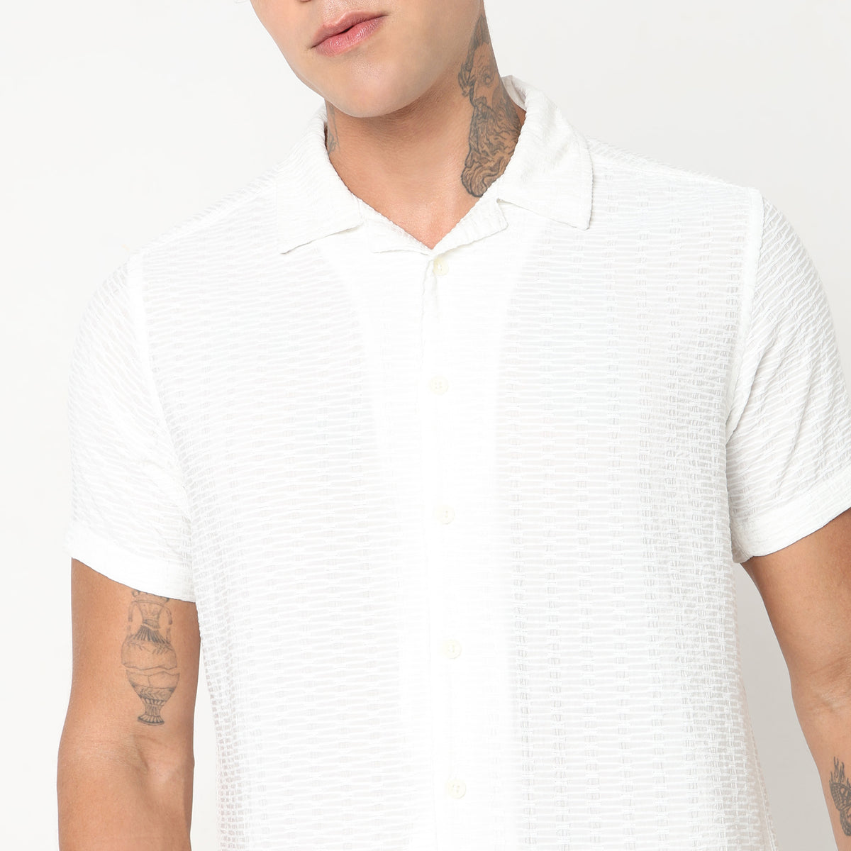 Slim Fit Structured Shirt