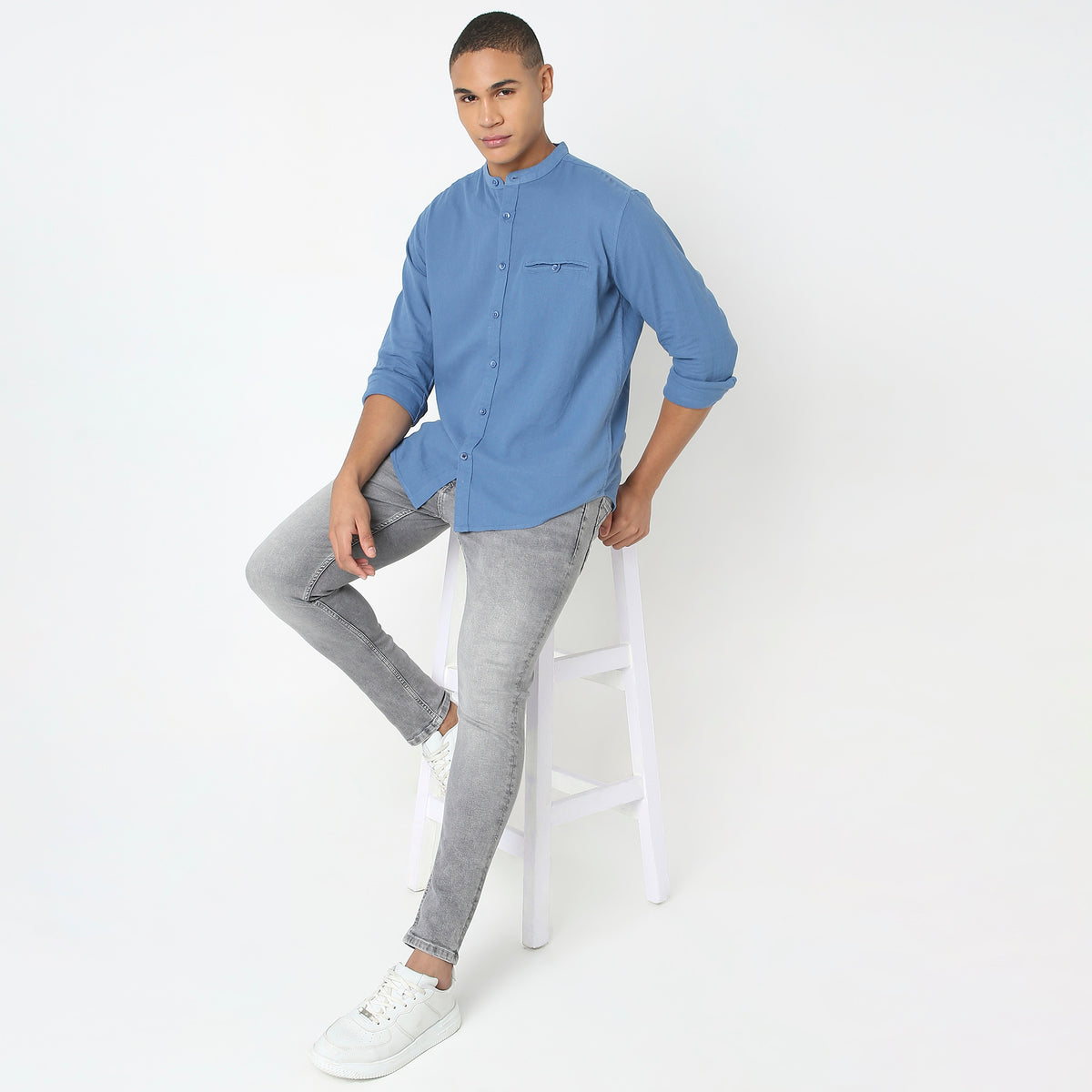 Regular Fit Solid Shirt